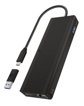ICY BOX IB-DK4080AC Avec fil USB 3.2 Gen 1 (3.1 Gen 1) Type-C Noir (60980)