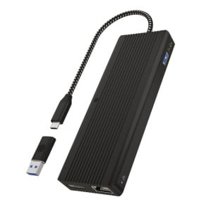 ICY BOX IB-DK4080AC Avec fil USB 3.2 Gen 1 (3.1 Gen 1) Type-C Noir (60980)