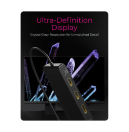 ICY BOX IB-DK2116-C Station d'accueil USB 3.2 Gen 2 (3.1 Gen 2) Type-C Noir (61005)