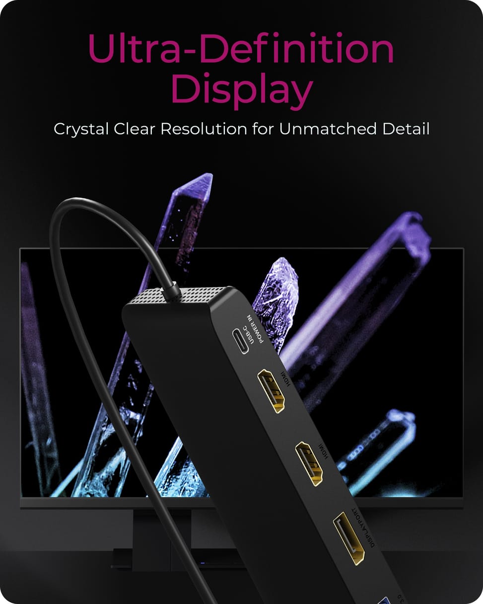 ICY BOX IB-DK2116-C Station d'accueil USB 3.2 Gen 2 (3.1 Gen 2) Type-C Noir (61005) — image 2