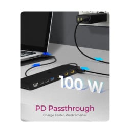 ICY BOX IB-DK2116-C Station d'accueil USB 3.2 Gen 2 (3.1 Gen 2) Type-C Noir (61005)