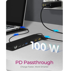 ICY BOX IB-DK2116-C Station d'accueil USB 3.2 Gen 2 (3.1 Gen 2) Type-C Noir (61005)