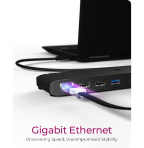 ICY BOX IB-DK2116-C Station d'accueil USB 3.2 Gen 2 (3.1 Gen 2) Type-C Noir (61005)