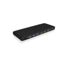 ICY BOX IB-DK2416-C Avec fil Noir (61006)