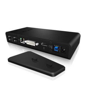 ICY BOX IB-DK2241AC Avec fil USB 3.2 Gen 1 (3.1 Gen 1) Type-A Noir (20850)