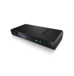 ICY BOX IB-DK2241AC Avec fil USB 3.2 Gen 1 (3.1 Gen 1) Type-A Noir (20850)
