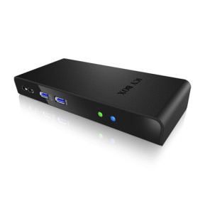 ICY BOX IB-DK2241AC Avec fil USB 3.2 Gen 1 (3.1 Gen 1) Type-A Noir (20850)