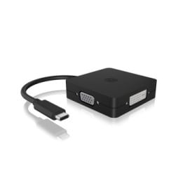 ICY BOX IB-DK1104-C 0,15 m USB Type-C DVI + VGA + DisplayPort + HDMI Noir (60900)