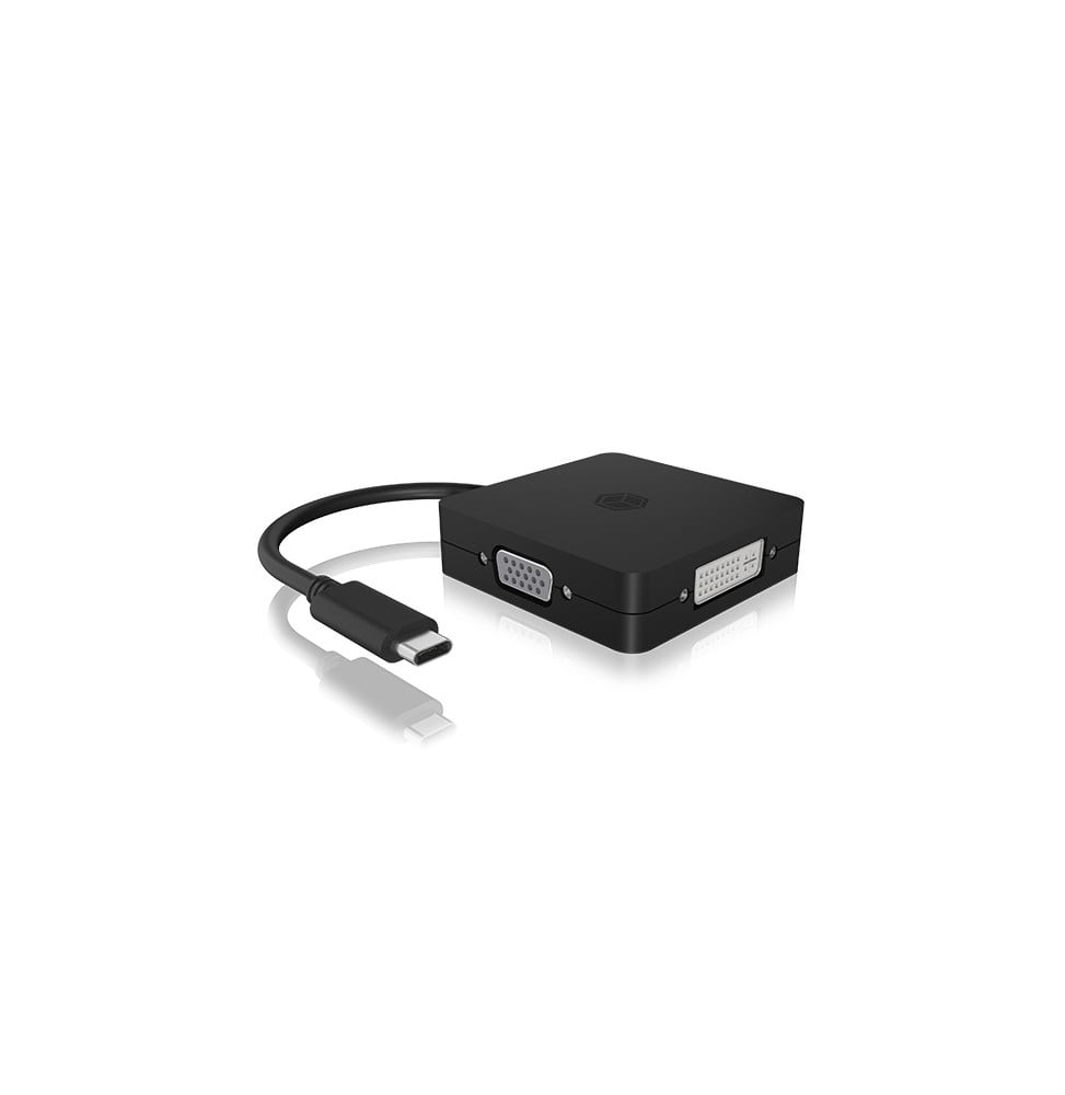 ICY BOX IB-DK1104-C 0,15 m USB Type-C DVI + VGA + DisplayPort + HDMI Noir (60900)
