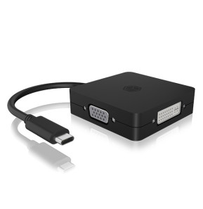 ICY BOX IB-DK1104-C 0,15 m USB Type-C DVI + VGA + DisplayPort + HDMI Noir (60900)