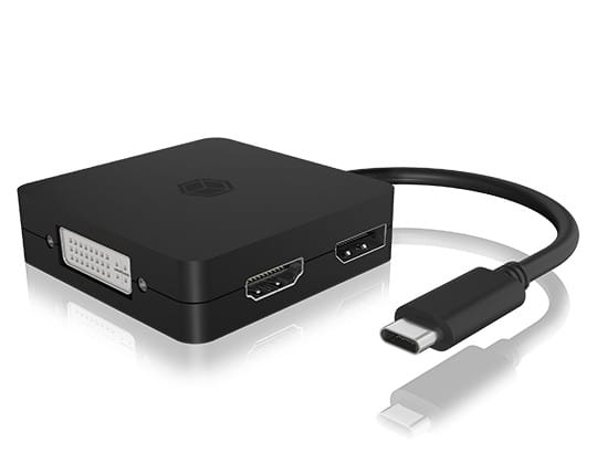 ICY BOX IB-DK1104-C 0,15 m USB Type-C DVI + VGA + DisplayPort + HDMI Noir (60900) — image 2