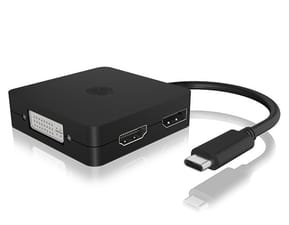 ICY BOX IB-DK1104-C 0,15 m USB Type-C DVI + VGA + DisplayPort + HDMI Noir (60900) — image 2
