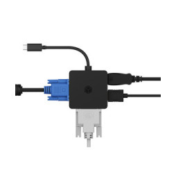 ICY BOX IB-DK1104-C 0,15 m USB Type-C DVI + VGA + DisplayPort + HDMI Noir (60900)