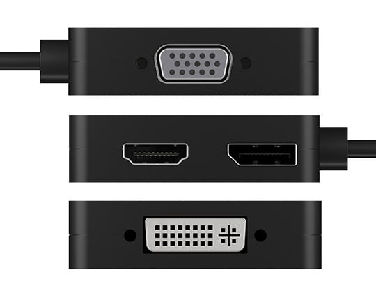 ICY BOX IB-DK1104-C 0,15 m USB Type-C DVI + VGA + DisplayPort + HDMI Noir (60900) — image 4