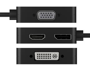 ICY BOX IB-DK1104-C 0,15 m USB Type-C DVI + VGA + DisplayPort + HDMI Noir (60900) — image 4