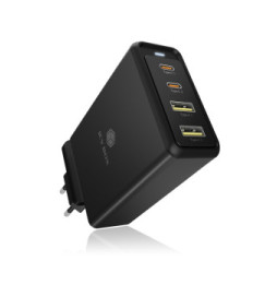 ICY BOX IB-PS104-PD Ordinateur portable, Smartphone, Tablette Noir Secteur Charge rapide Intérieure (60942)