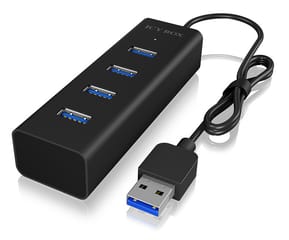 ICY BOX IB-HUB1409-U3 USB 3.2 Gen 1 (3.1 Gen 1) Type-A 5000 Mbit/s Noir (60255)