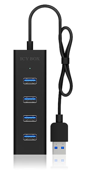 ICY BOX IB-HUB1409-U3 USB 3.2 Gen 1 (3.1 Gen 1) Type-A 5000 Mbit/s Noir (60255) — image 3