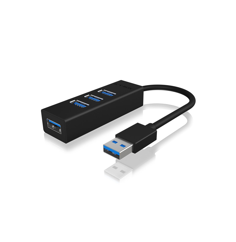 ICY BOX IB-HUB1419-U3 USB 3.2 Gen 1 (3.1 Gen 1) Type-A 5000 Mbit/s Noir (60631)