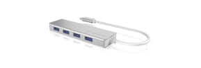 ICY BOX IB-HUB1425-C3 USB 3.2 Gen 1 (3.1 Gen 1) Type-C 5000 Mbit/s Argent (60437) — image 2