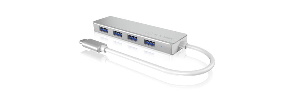 ICY BOX IB-HUB1425-C3 USB 3.2 Gen 1 (3.1 Gen 1) Type-C 5000 Mbit/s Argent (60437) — image 3