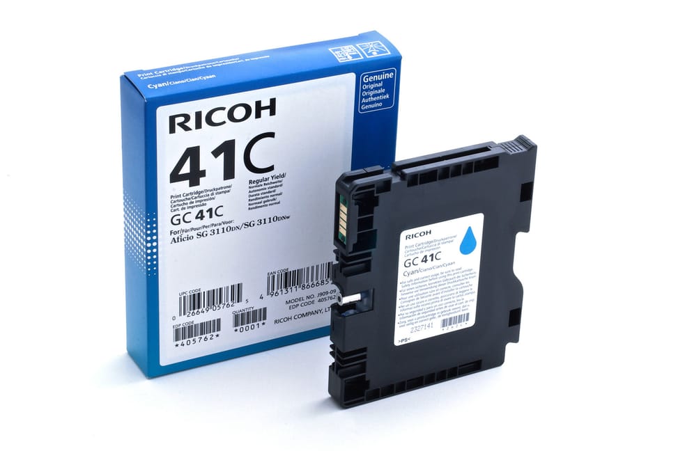 Ricoh 405762 cartouche d'encre 1 pièce(s) Original Rendement standard Cyan GC 41C, 2200 Pages  (405762) — image 2