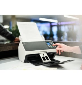 Fujitsu FI-8150 Numériseur chargeur automatique de documents (adf) + chargeur manuel 600 x 600 DPI A4 Noir, Gris