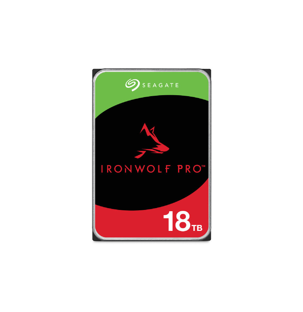 Seagate IronWolf Pro ST18000NT001 disque dur 3.5" 18 To 18 TB, SATA 6Gb/s, 26.11 x 101.85 x 146.99 mm, 670 g  (ST18000NT001)