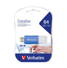 Verbatim V DataBar lecteur USB flash 64 Go USB Type-A 2.0 Bleu (49455)