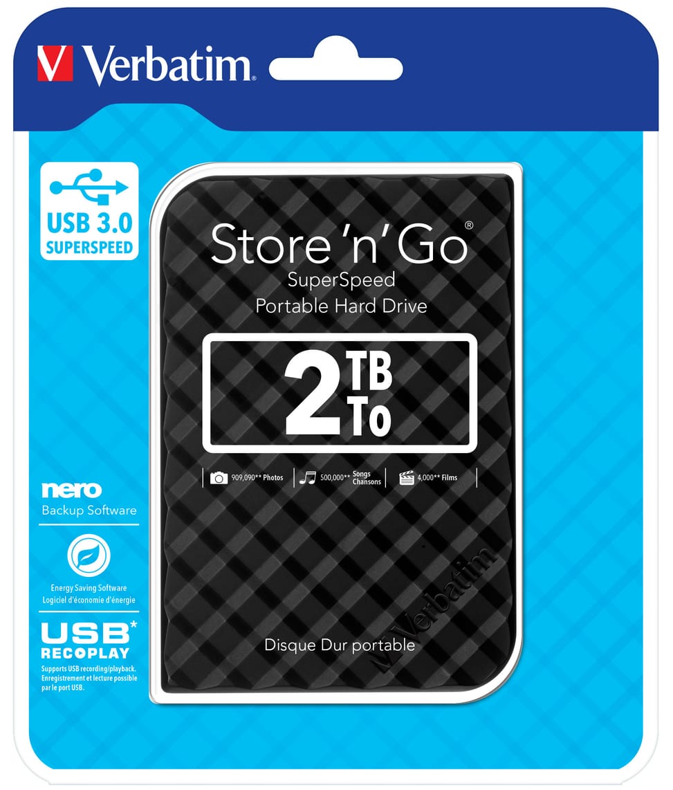 Verbatim Disque dur portable USB Store 'n' Go 3.0, 2 To, noir Disque dur portable USB Store 'n' Go 3.0, 2 To, noir  (53195) — image 5