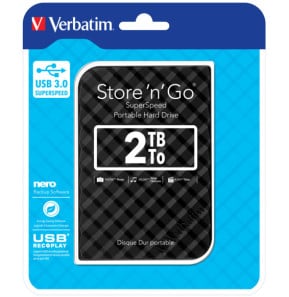 Verbatim Disque dur portable USB Store 'n' Go 3.0, 2 To, noir Disque dur portable USB Store 'n' Go 3.0, 2 To, noir  (53195)