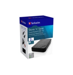Verbatim Store 'n' Save 2 To USB 3.0 Store 'n' Save, 2TB, USB 3.0  (47683)