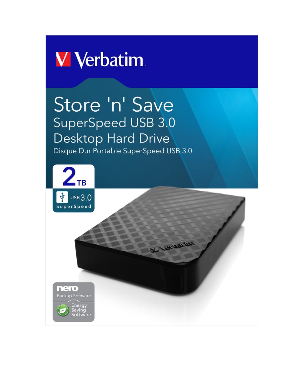 Verbatim Store 'n' Save 2 To USB 3.0 Store 'n' Save, 2TB, USB 3.0 (47683) — image 9