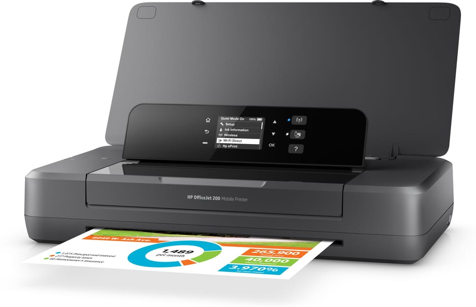 HP Officejet Imprimante portable 200, Couleur, Imprimante pour Petit bureau, Imprimer, Impression sur façade par port USB — image 4