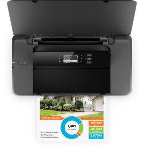 HP Officejet Imprimante portable 200, Couleur, Imprimante pour Petit bureau, Imprimer, Impression sur façade par port USB