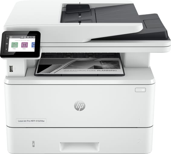 HP LaserJet Pro Imprimante MFP 4102fdw, Noir et blanc, Imprimante pour Petites/moyennes entreprises, Impression, copie, scan,