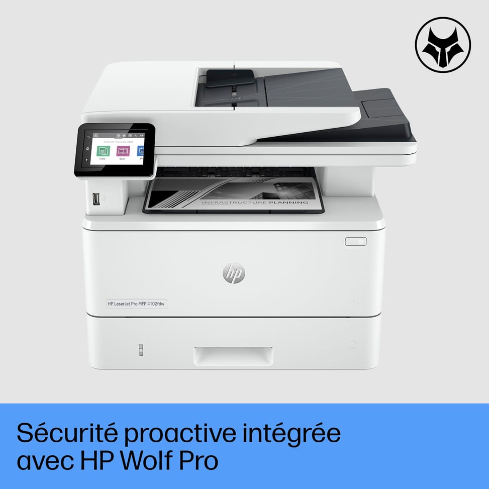 HP LaserJet Pro Imprimante MFP 4102fdw, Noir et blanc, Imprimante pour Petites/moyennes entreprises, Impression, copie, scan, — image 10