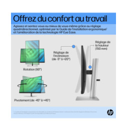 HP E27 G5 écran plat de PC 68,6 cm (27") 1920 x 1080 pixels Full HD LED Noir Écran FHD E27 G5 HP  (6N4E2AA)