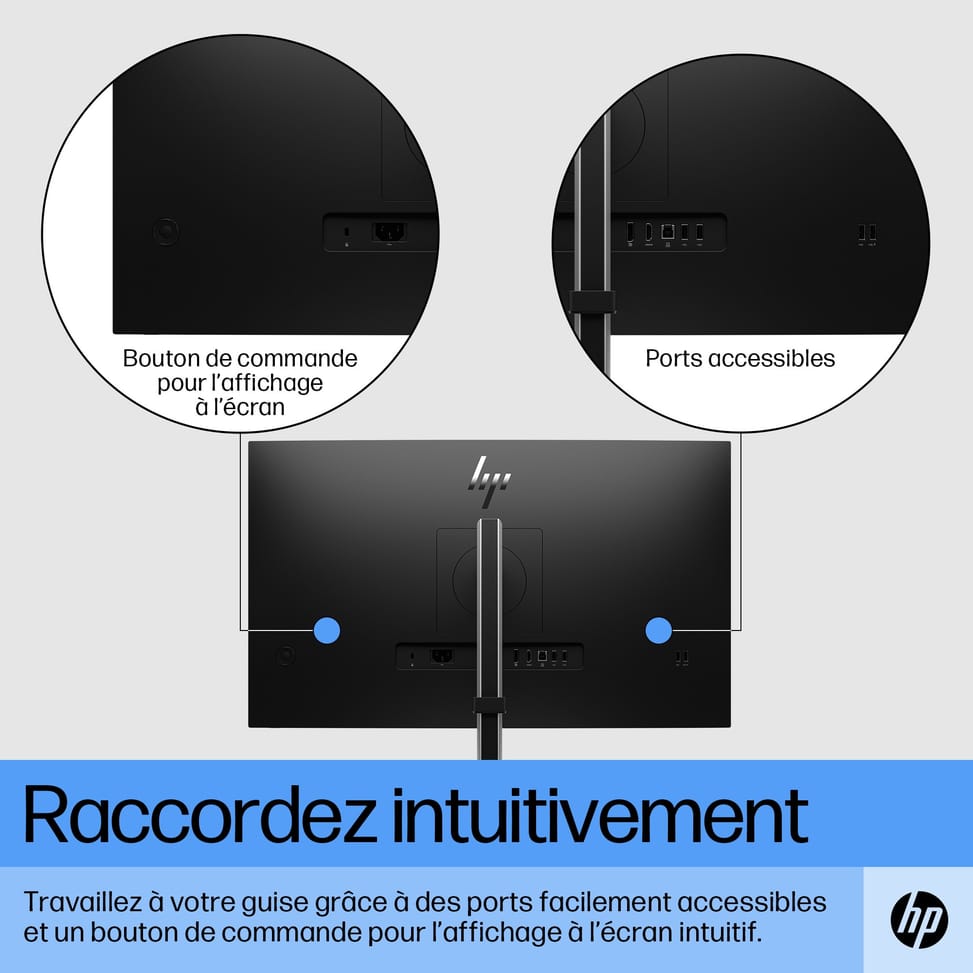 HP E27 G5 écran plat de PC 68,6 cm (27") 1920 x 1080 pixels Full HD LED Noir Écran FHD E27 G5 HP  (6N4E2AA) — image 5