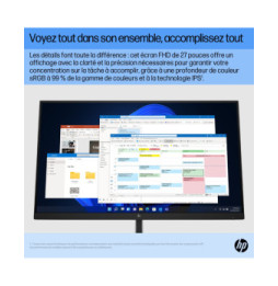 HP E27 G5 écran plat de PC 68,6 cm (27") 1920 x 1080 pixels Full HD LED Noir Écran FHD E27 G5 HP  (6N4E2AA)