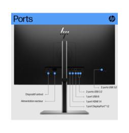 HP E27 G5 écran plat de PC 68,6 cm (27") 1920 x 1080 pixels Full HD LED Noir Écran FHD E27 G5 HP  (6N4E2AA)