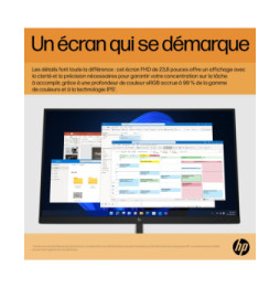 HP E-Series E24 G5 écran plat de PC 60,5 cm (23.8") 1920 x 1080 pixels Full HD LED Argent, Noir (6N6E9AA)