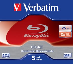 Verbatim 43615 disque vierge Blu-Ray BD-RE 25 Go 5 pièce(s) BD-RE SL 25GB 2x 5 Pack Jewel Case  (43615)