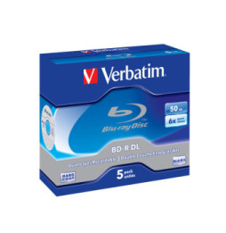 Verbatim 43748 disque vierge Blu-Ray BD-R 50 Go 5 pièce(s) BD-R DL 50GB 6x 5 Pack Jewel Case  (43748)