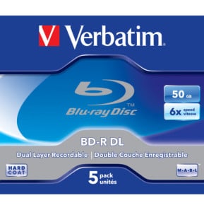 Verbatim 43748 disque vierge Blu-Ray BD-R 50 Go 5 pièce(s) BD-R DL 50GB 6x 5 Pack Jewel Case  (43748)