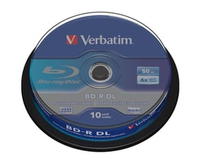 Verbatim 43746 disque vierge Blu-Ray BD-R 50 Go 10 pièce(s) BD-R DL 50GB 6x 10 Pack Spindle  (43746)