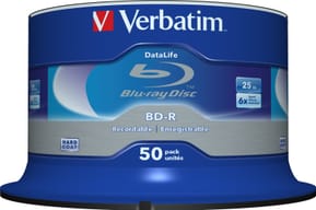 Verbatim Datalife 6x BD-R 25 Go 50 pièce(s) BD-R SL Datalife 25GB 6x 50 Pack Spindle  (43838)