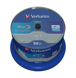 Verbatim Datalife 6x BD-R 25 Go 50 pièce(s) BD-R SL Datalife 25GB 6x 50 Pack Spindle  (43838)