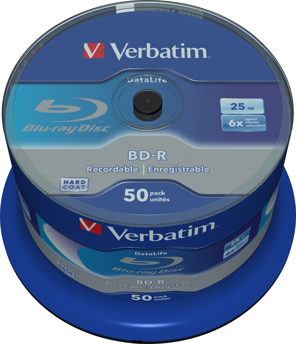Verbatim Datalife 6x BD-R 25 Go 50 pièce(s) BD-R SL Datalife 25GB 6x 50 Pack Spindle  (43838) — image 2