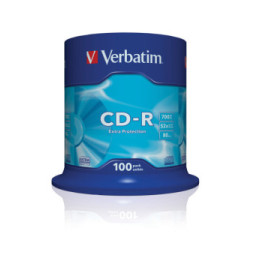 Verbatim CD-R Extra Protection 700 Mo 100 pièce(s) CD-R Extra Protection, 700MB, 52x  (43411)